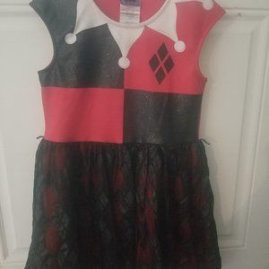 Girls harly quinn costume dress